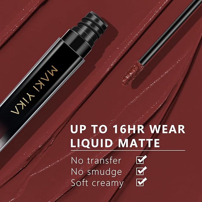 Brown Nude Lipstick for Women Color Stay Long Lasting Lipsticks, No Smudge Matte Liquid Lipstick Transferproof Waterproof Lip Stick, DINNER TIME