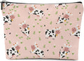 Cow Gifts, Cow Print Stuff Makeup Bag, Cosmetic Bag Travel Pouch, Animal Lovers Friendship Graduation Birthday Gifts for Women Girls Daughter Sisters Wife Best Friend
