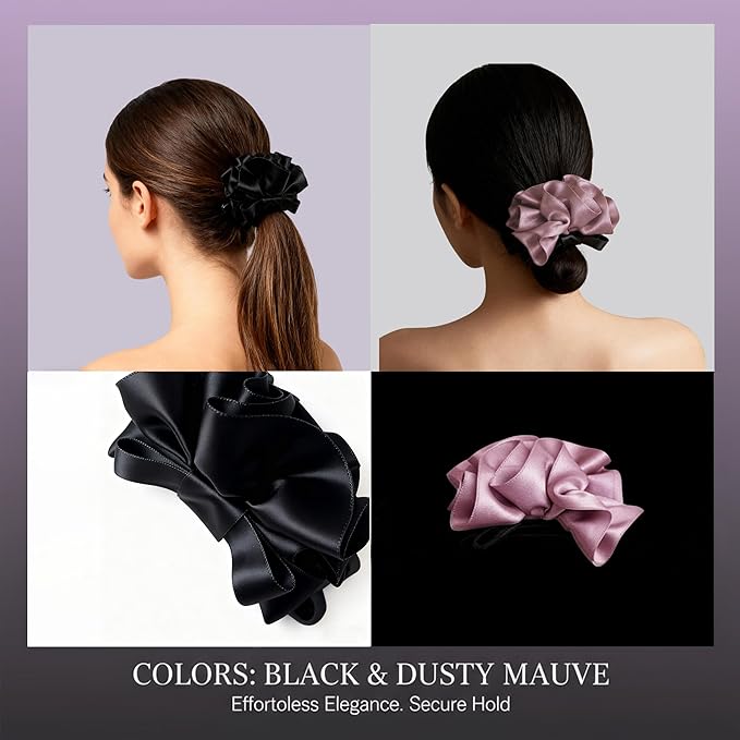 Banana Hair Clip for Women Girl Accessories Flower no Crease Thin Curly Fine Long Claw Clips Decorations Ponytail non Slip Flower Hair Clips