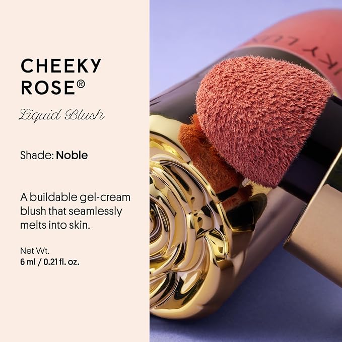 Winky Lux Cheeky Rose Liquid Blush - Gel Cream With Buildable Color, Lightweight Velvet Finish for Long Lasting Color, Dusty Rose Blush, Noble