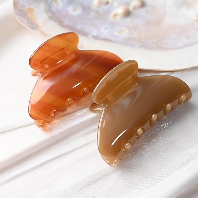 Handmade Celluloid Acetate French Design Barrettes Tortoise Shell Claws Hair Claw Luxury Fashion Accessories Hair Clip for Women (khahi)