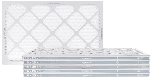 Amazon Basics 16x25x1 Air Filter 6 Pack, MERV 11 AC Furnace Filters by AmazonBasics