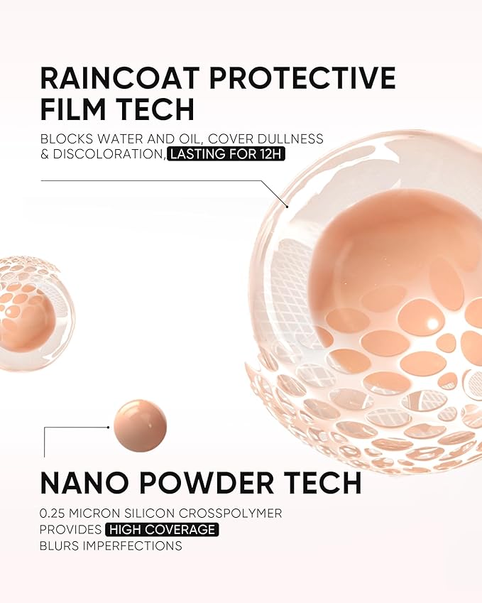 Full Coverage Cushion Foundation, Weightless, Skin Fit, Satin Glow Finish, Oil-Control Waterproof Foundation, Sweatproof Flawless,Korean Makeup,Tattoo Cover Up, Buildable(#00N Natural Porcelain)