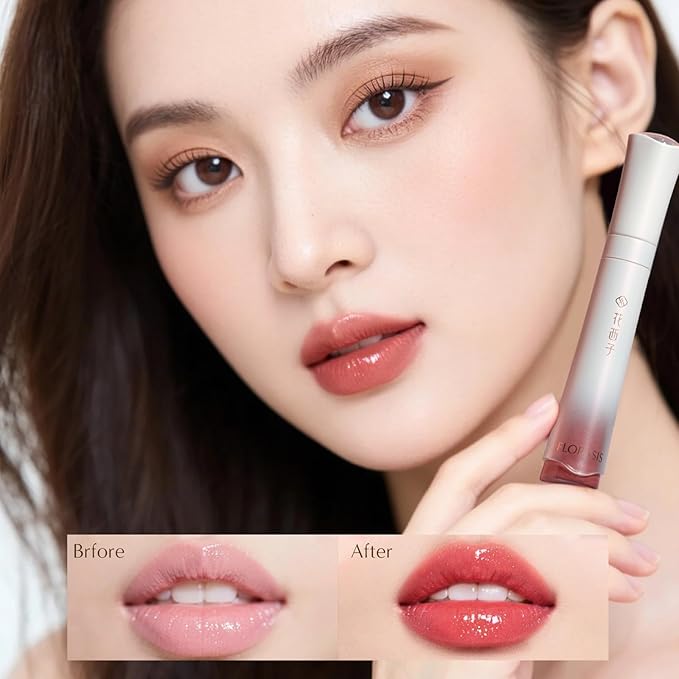 FLORASIS Celestial Luster Lip Gloss Smooth Lipstick Lips Color (02 Rosé Peach)