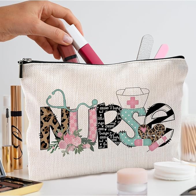 Nurse Cosmetic Bags With Zipper - Gifts for Women & Nursing Students