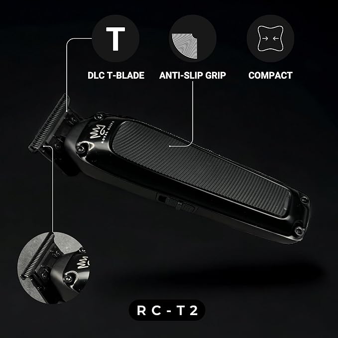 Royal Clips Hair and Beard Fade Kit 2.0 – Professional Clipper, Trimmer & Foil Shaver Bundle for Men, Complete Haircut Set for Barbers – Ideal Holiday Gift for Men, Fathers, Brothers & Barbers - Black
