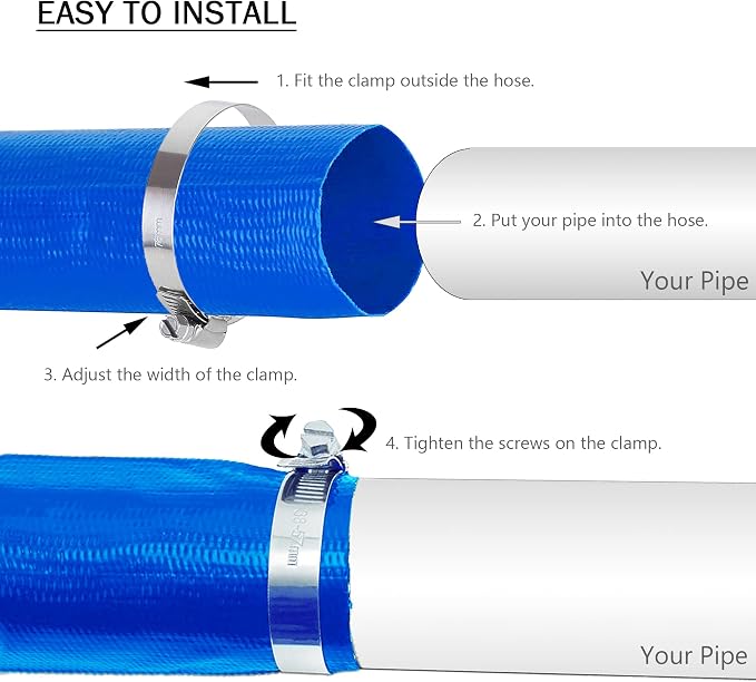 DAVCO 1.25" x 100 ft Pool Backwash Hose, Heavy Duty Reinforced Blue PVC Lay - Image 6