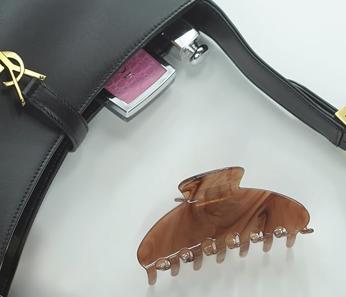 Premium Durable Acetate Hair Clip for Women - Large No Slip Claw Clip for Thick Hair | 1 Piece (Mocha)