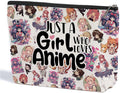 Anime Merch Anime Stuff Anime Makeup Bag， Graduation Nurse Day Birthday Anime Accessories Anime Gifts for Women Teen Girls Anime Lovers Fan Daughter Sister Granddaughter Best Friend Cosmetic Bag