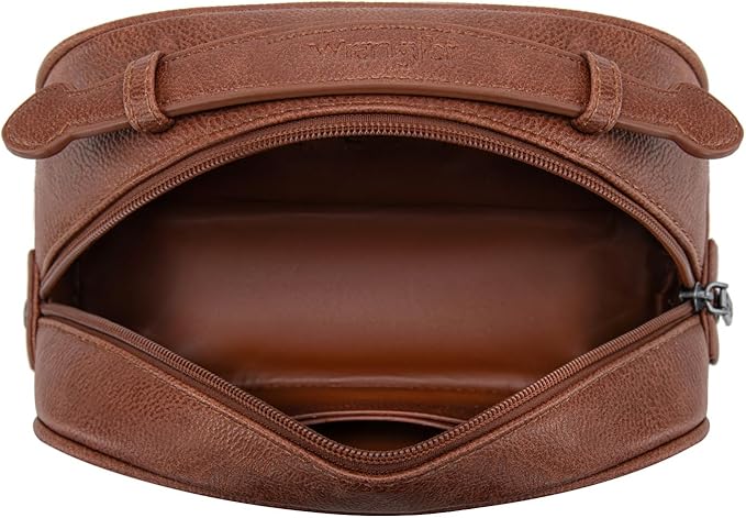 Montana West Wrangler Makeup Bags for Women Portable Toiletry Bag Small Travel Cosmetic Organizer for Gift Zipper Closure
