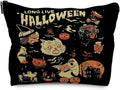 Halloween Witch Leather Makeup Bag, Halloween Gifts for Women, Witchy Gifts for Women, Witch Stuff, Long Live Halloween Makeup Pouch(PU)