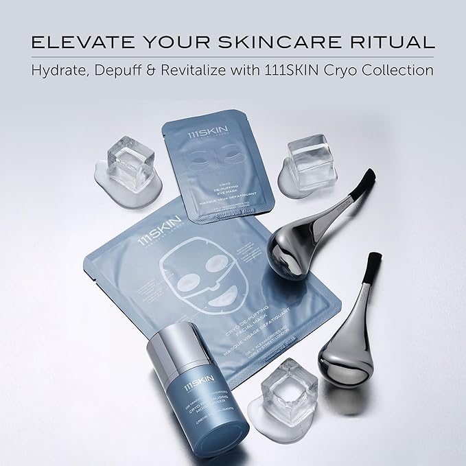 111SKIN Cryo Revitalising Moisturiser, Hydrating Gel Face Cream with Hyaluronic Acid, Ginseng Complex & ATP for Skin & Neck, Firming & Tightening Daily Face Moisturizer for All Skin Types, 1.69 fl oz