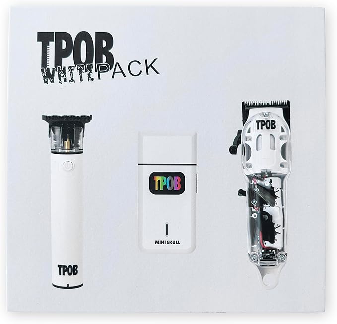 TPOB Slime 2 Professional Hair Clippers Collection (White Pack)