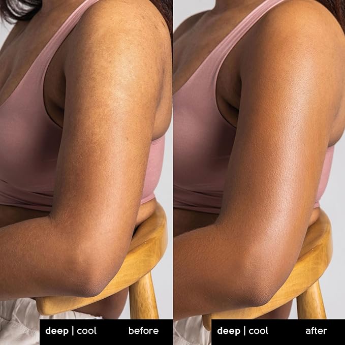 Tinge Tint Body Makeup, Lasts Up to 48 Hours, Medium Coverage Cream With Amino Acids, Hyaluronic Acid & Lysine, Semi Matte Finish, Water & Transfer Resistant, 3.38 Fl Oz - Deep Neutral