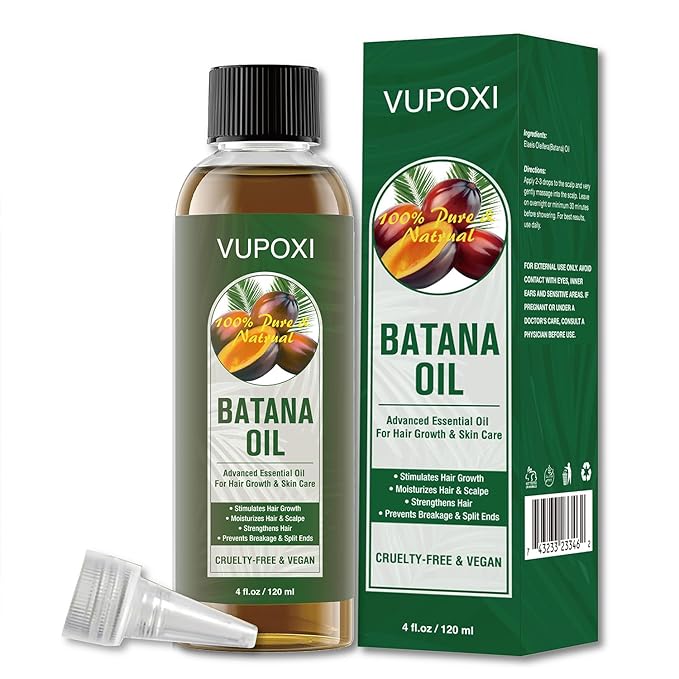 Batana Oil for Hair Growth | Dr. Sebi approved | Sourced from Honduras | Eliminates Split Ends | Prevents Hair Loss | Promotes Hair Thickness | 100% Natural Organic Hair Oil - 4 fl oz