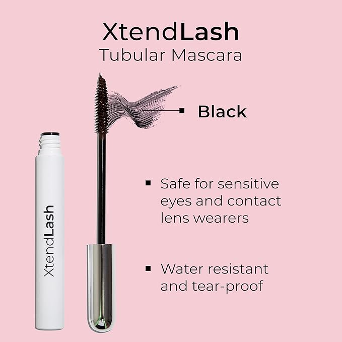 MCoBeauty - Xtendlash Tubing Mascara - Award Winning Black Mascara for Lifted, Defined Lashes - Richly Pigmented - Smudge Proof, Buildable Formula - Eye Makeup
