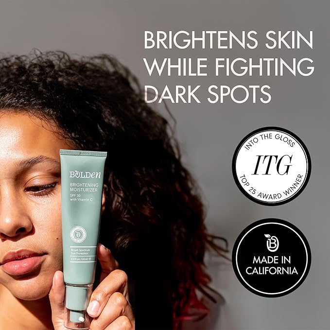 Bolden Skin Brightening Toner & SPF 30 Moisturizer Set | Fades Dark Spots, Controls Oil, Hydrates & Protects Skin | Glycolic Acid, Niacinamide, Vitamin C & Hyaluronic Acid