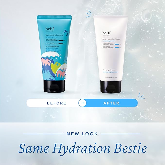 belif Jelly Hydrating Deep Cleanser – Low pH Mild & Gentle Gel-to-Foam Face Wash for Daily Deep Pore Cleansing, Hydrating and Refreshing for All Skin Types, Korean Skincare, 5.41 fl.oz
