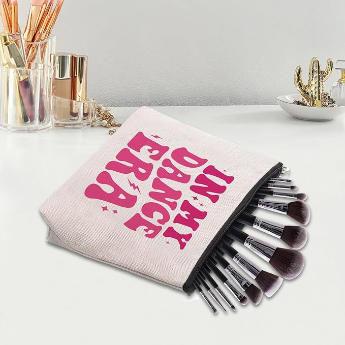 Dancer Gifts Makeup Cosmetic Bag, In My Dance Era Gifts for Dancers Women, Dance Team Coach Teacher Gifts, Birthday Gifts Dance Bag Stuff for Women