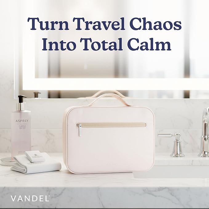VANDEL Waterproof Hanging Toiletry Bag for Travelling, Hanging Makeup Bag, Cosmetic Travel Bags for Women Travel Toiletry Bags, Makeup Case Toiletries Organizer Hygiene Bathroom Shower Caddy