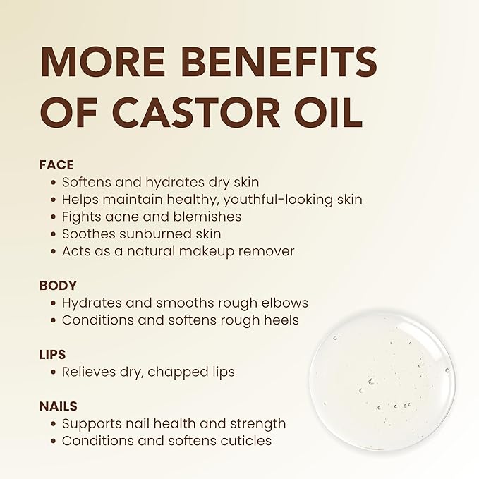 BodyJ4You Organic Castor Oil - 100% Pure Natural Cold Pressed USDA Certified Organic - Hexane Free Unrefined Non GMO - Lashes & Eyebrow Kit Mascara Tube Brush Wand Hydrating Oil - Glass Bottle 2oz