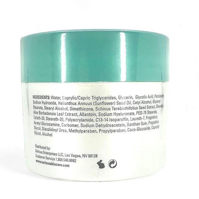 Serious Skincare - Glycolic Firming Retexturizing Body Cream - Moisturizing - Hydrating for Dry Skin - BODY FIT™ - For Crepey and Sagging Skin - Gentle Exfoliation for Smoother Skin - 8 Fl. Oz.