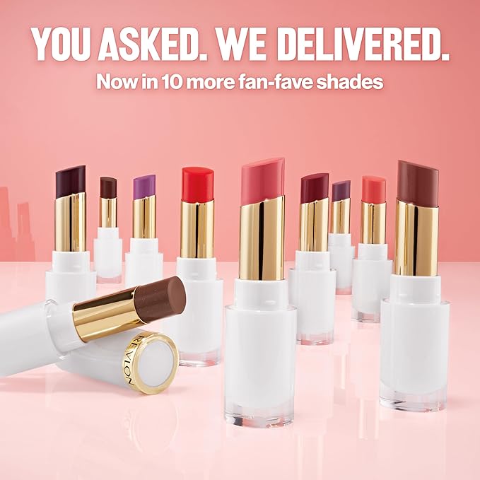 REVLON Super Lustrous Glass Shine Balm, Hydrating Tinted Lipstick, Sheer, Glossy Shiny Finish, 001 Sparkling Quartz, 0.11 oz