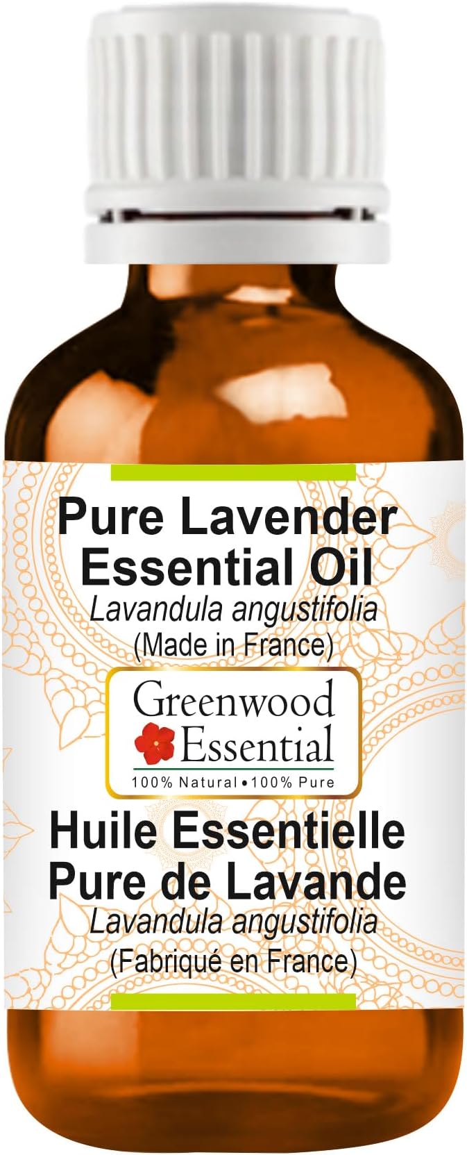 Greenwood Essential Lavender Essential Oil (Lavandula angustifolia) Pure | Non-Sticky | Non-Greasy | Lightweight | Men & Women | All Skin Types | Steam Distilled 50ml (1.69 oz)