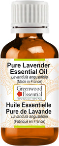 Greenwood Essential Pure Lavender Essential Oil (Lavandula angustifolia) (Made in France) Steam Distilled 100ml (3.38 oz)