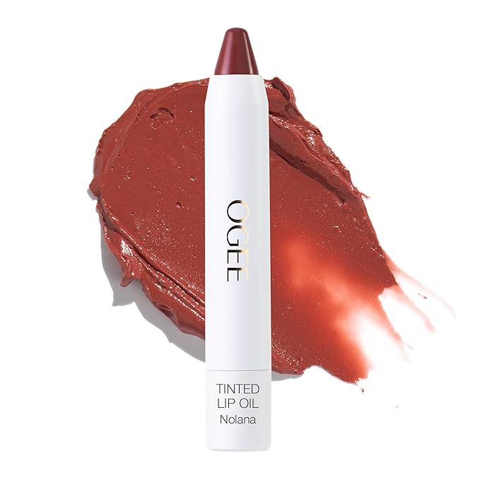 Ogee Tinted Sculpted Lip Oil - Lip Stain Made with 100% Organic Coconut Oil, Jojoba Oil, and Vitamin E - Best as Lip Balm, Lip Color or Lip Treatment - NOLANA