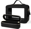Clear Makeup Bag with Mini Cosmetic Bags,Travel Toiletry Bag for Women,Portable Cosmetic Bag Case, Transparent Waterproof Cosmetic Organizer Storage Bag for Women Men