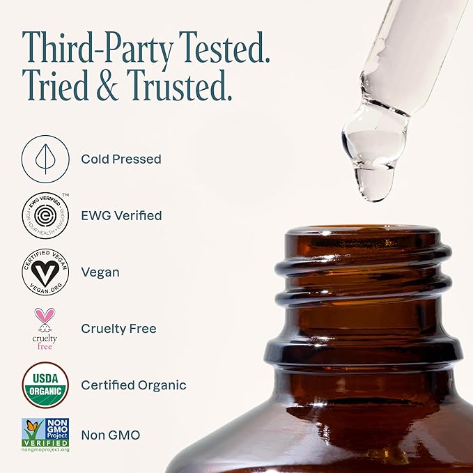 Cliganic Organic Castor Oil, 100% Pure (4oz Glass Bottle with Eyelash Kit) - For Eyelashes, Eyebrows, Hair & Skin (Packaging May Vary)