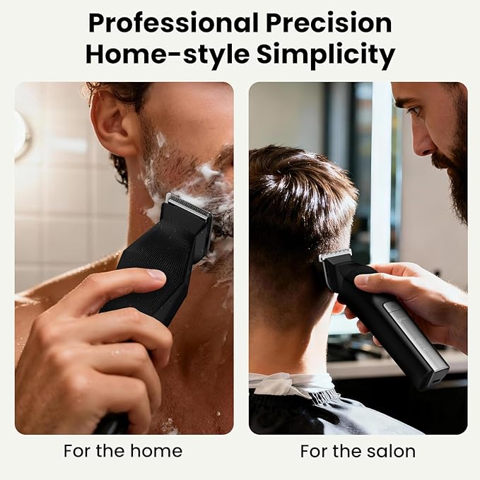 Yineel HC600 Beard Trimmer for Men, All-in-One Cordless Grooming Kit, IPX7 Waterproof Electric Razor & Hair Clipper for Face Mustache Body Nose Hair Trimming, Precision Blades, Gifts for Men Barber