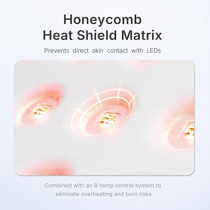 FDA Cleared Red Light Therapy for Face and Neck, 4 Modes LED Mask Light Therapy, Blue Infrared Red Light Therapy Mask for Wrinkles and Acne, PDT Photons Facial Skin Care Device