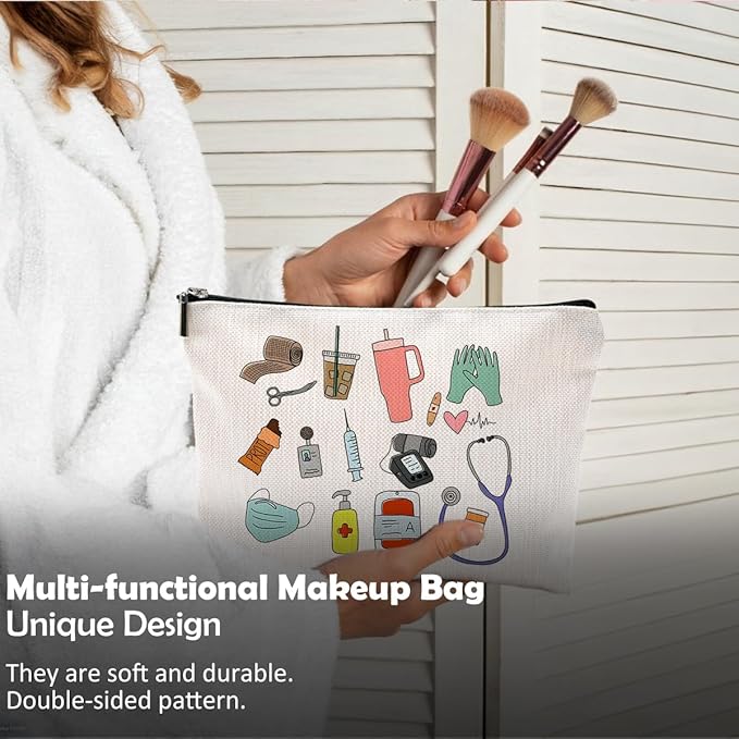 Nurse Makeup Bags - Cosmetic Bags With Zipper for Nursing Students