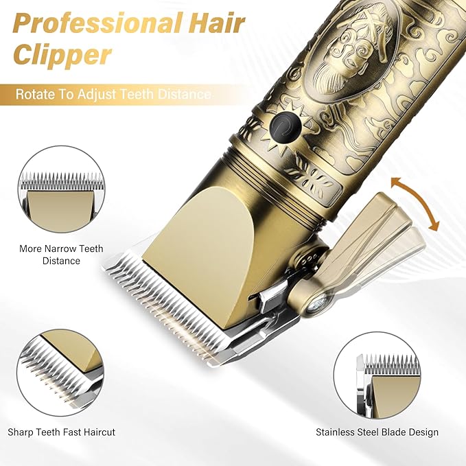 GSKY Hair Clippers for Men Professional, Beard Trimmer Kits & Sets, Cordless Mens Hair Trimmer
