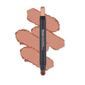Chocolate Brown Dual Ended Eyeshadow Stick 12 Colors Matte and Shimmer Waterproof Long Lasting Creamy Eyeshadow Pencil for Smokey Eye Natural Everyday Makeup
