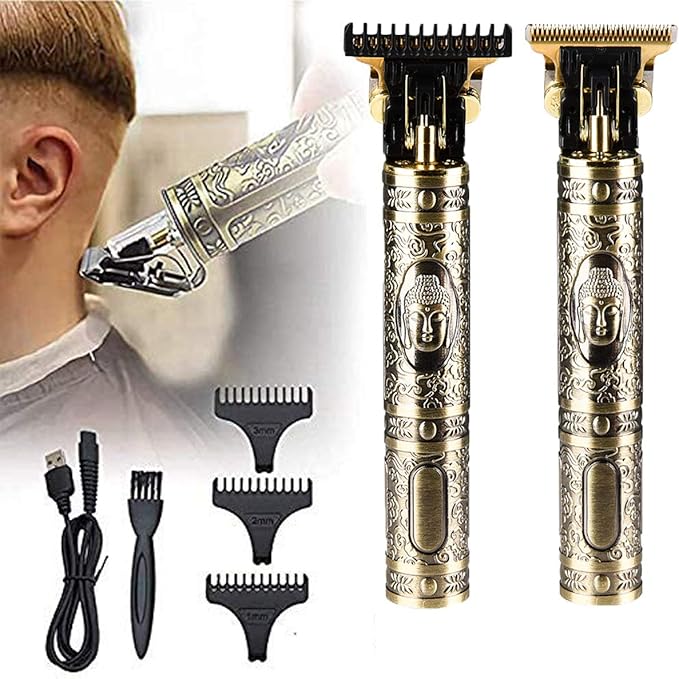Unisex Hair Trimmer Kit - Cordless, Rechargeable, Waterproof, with Guide Combs for Men