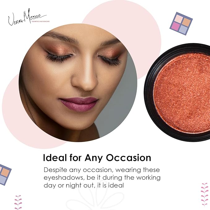 Vera Moore Eyeshadow, Highly Pigmented Eyeshades and Textures, Provide Bold and Lasting Looks, Suitable for Any Event, Easily Blendable Eye Makeup in Multiple Shades. (125th Street)