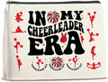 Cheerleader Gifts Makeup Bag Cheerleading Team Gifts for Women Cheerleader in My Cheerleader Era Zipper Makeup Pouch