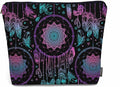 Dream Catcher Cosmetic Travel Bag For Toiletries, Native American Style Dreamcatcher Feathers Makeup Bag Toiletry Bags For Women, Flax Cosmetic Bags Make Up Bag Purse Toiletries Bag