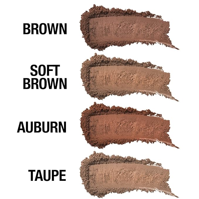 Palladio Brow Powder for Eyebrows, Soft and Natural Eyebrow Powder with Jojoba Oil & Shea Butter, Helps Enhance & Define Brows, Compact Size for Purse or Travel, Includes Applicator Brush, Dark Brown