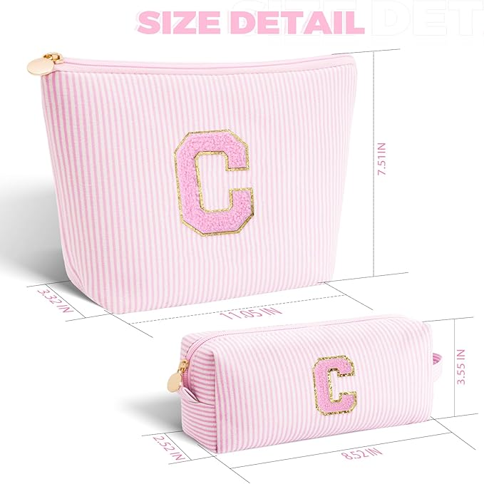 Customized Mothers Day Gifts - Birthday Gift for Mom,Gifts From Daughter,Mother in Law Gifts,Mama Gift Idea,Makeup Bag Set Cosmetic Bag - Pink,C