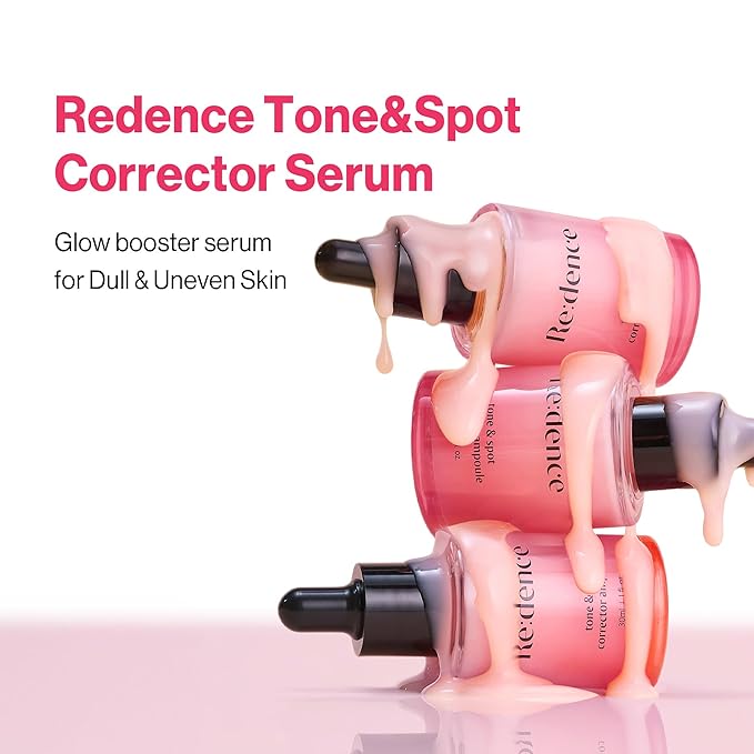[Redence] 5% Niacinamide & 605,395ppm Natural Vitamin C Tone & Spot Serum for glow & Hydration - Gentle, Non-Sticky for Sensitive Skin, 1 fl Oz