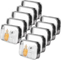 Tbestmax 10 Pcs Clear Cosmetic Bags Makeup Bags Portable Waterproof Travel Toiletry Bags Medium Organizer Matte Black, 7.5"x 4.8"x 2.3"