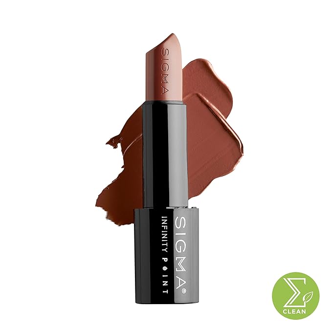 Sigma Beauty Infinity Point Congac Nude Lipstick - Longwear Satin Finish Lipstick for Great Lip Color Makeup, Déjà vu