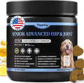 Senior Advanced Joint Supplement for Dogs – 17-in-1 Glucosamine for Dogs with Chondroitin – Hip & Joint Pain Relief Pills – Mobility Support Chews – Large & Small Breeds - Chicken Flavor – 90Ct