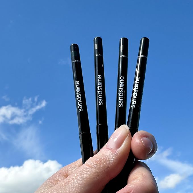 Sandstone Scandinavia Waterproof Eyeliner Pencil - Vegan Hypoallergenic for Sensitive Eyes - Smudge Proof - Fragrance Free - Smooth (Blue)