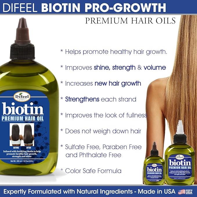 Difeel Premium Biotin Hair Oil 7.1 oz.
