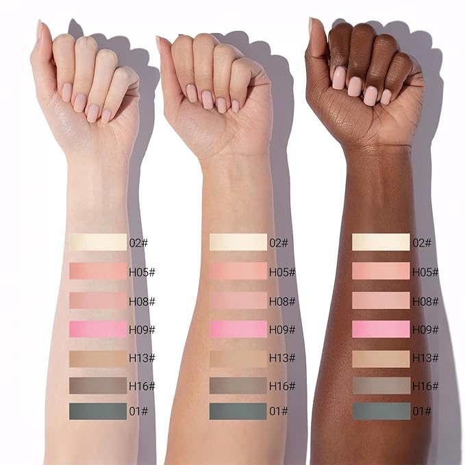 Erinde Single Matte Eyeshadow Palette, Velvet Eye Shadow Compact Powder Natural Makeup, Long-Lasting Eye Makeup, Ultra-Blendable, Pigmented Color, Vegan Formula, H02 Off White
